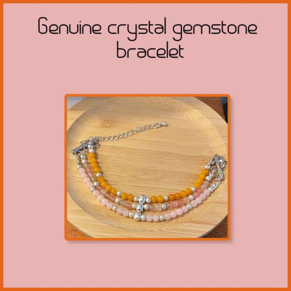 NEW 3-strand unique crystal bracelet